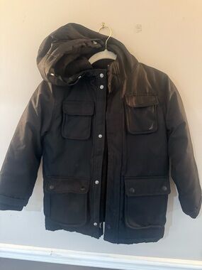 Nautica Kids Black Hooded Puffer Coat